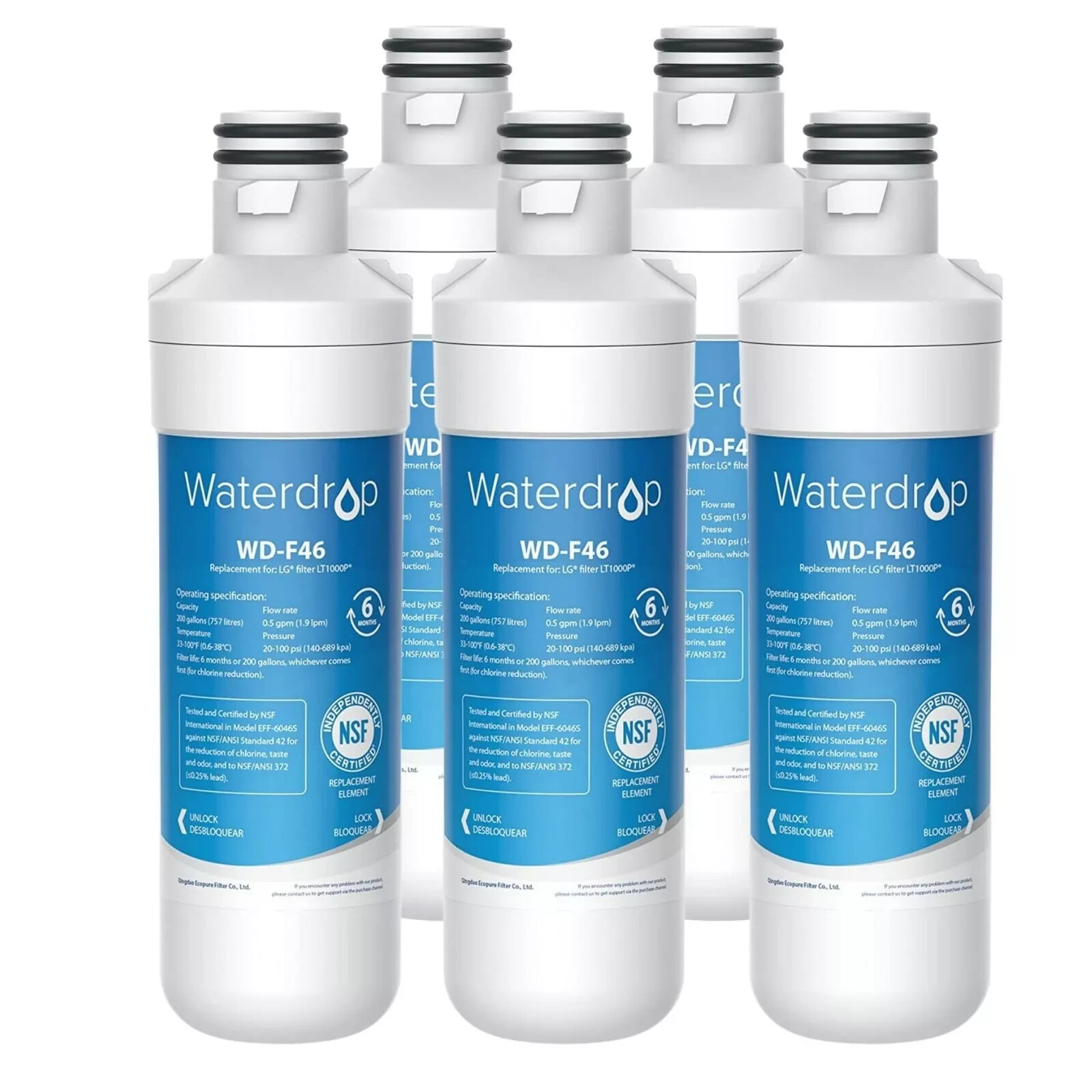 Waterdrop Replacement for LG® LT1000P® ADQ74793501 Refrigerator Water Filter gallery