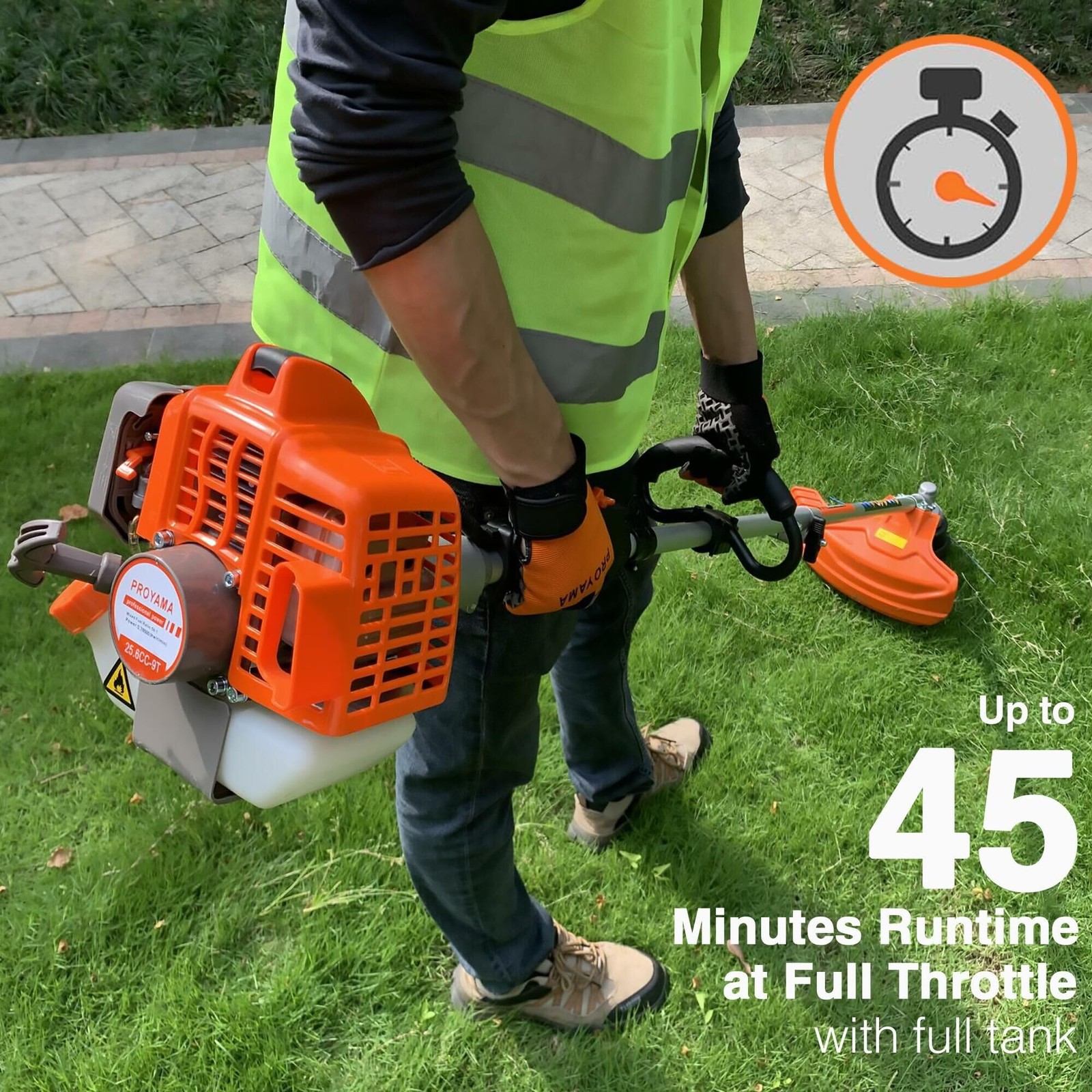 6in1 Gas Powered Combo Kit 26CC Hedge Trimmer Weed Eater Edger Orange PROYAMA gallery
