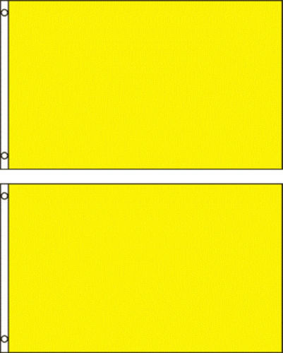 (2 pack lot) 3x5 Yellow Solid Plain Blank Color Flag 3'x5' Banner Grommets