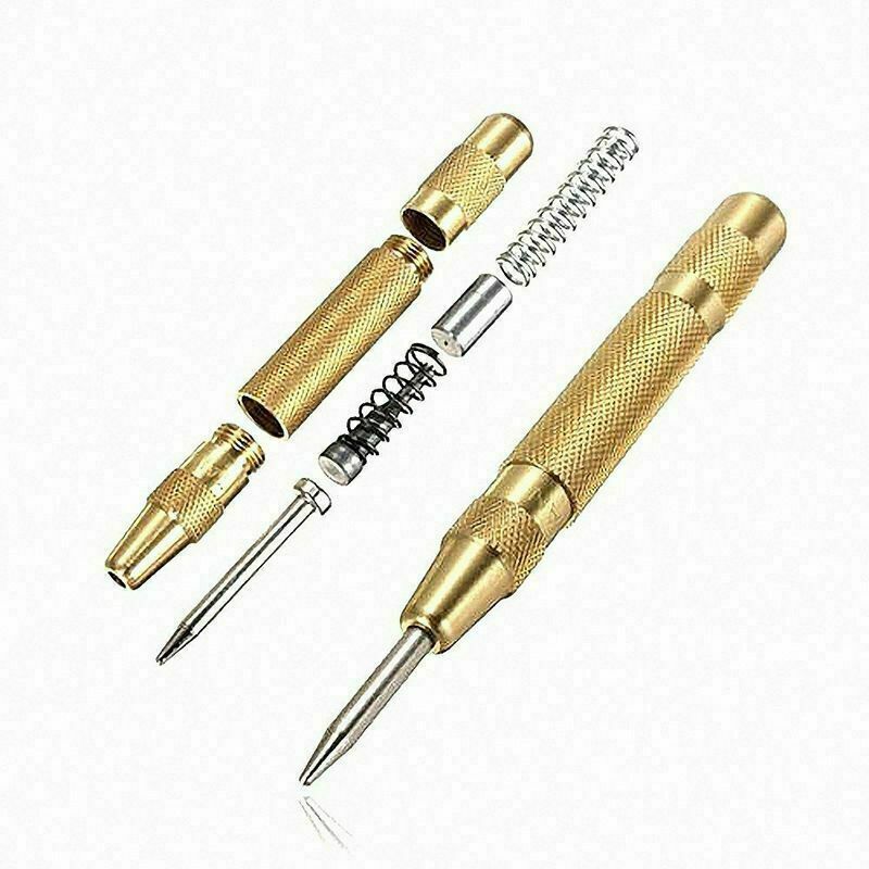2 Super Strong Automatic Centre Punch Adjustable Spring Loaded Metal Drill TooL gallery