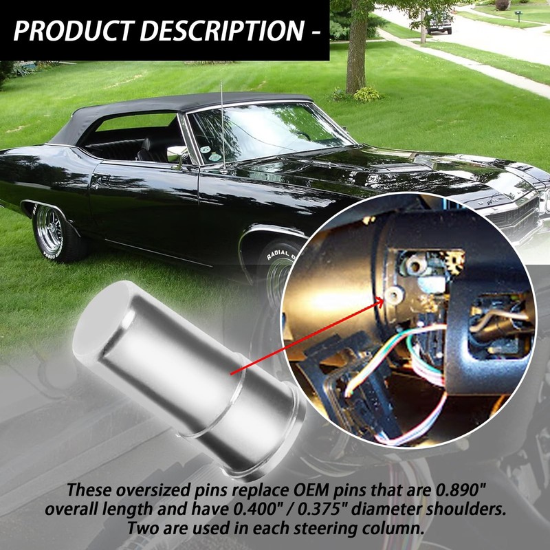 Oversized Steering Pins,Tilt Steering Column Compatible with 1969-1996 gallery