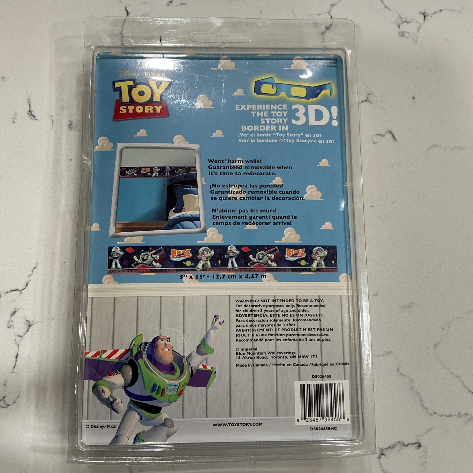 Toy Story Buzz light year Self Stick Removable 3D Wall-PaperBorder 5" x 15' gallery