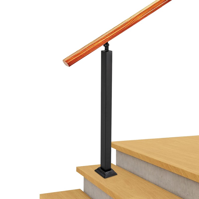 Iron Step Handrails Railing For 1-2 Step Handrail Indoor/Outdoor Deck Hand Rail gallery