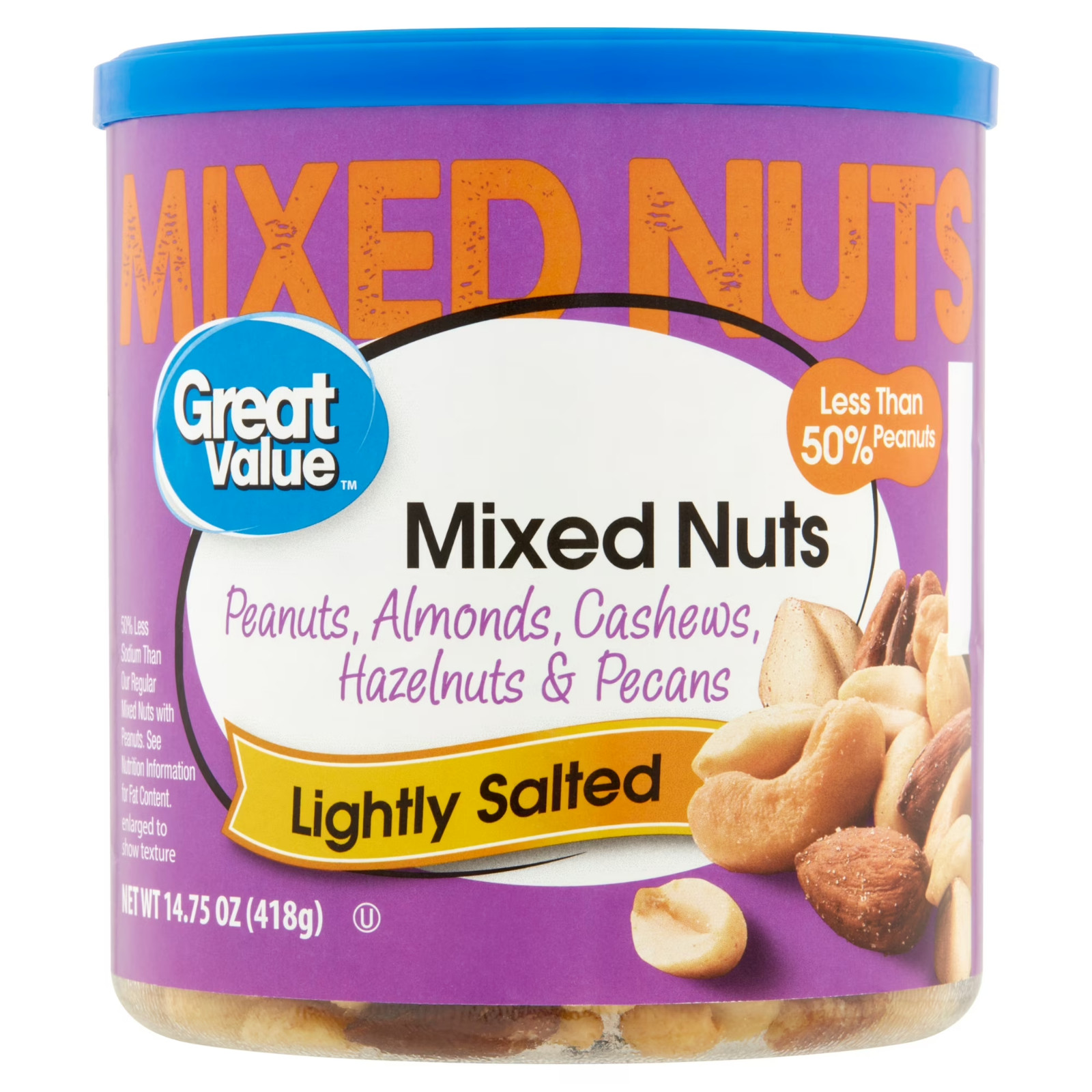 Great Value Roasted & Lightly Salted Mixed Nuts, 14.75 oz Free Shipping gallery