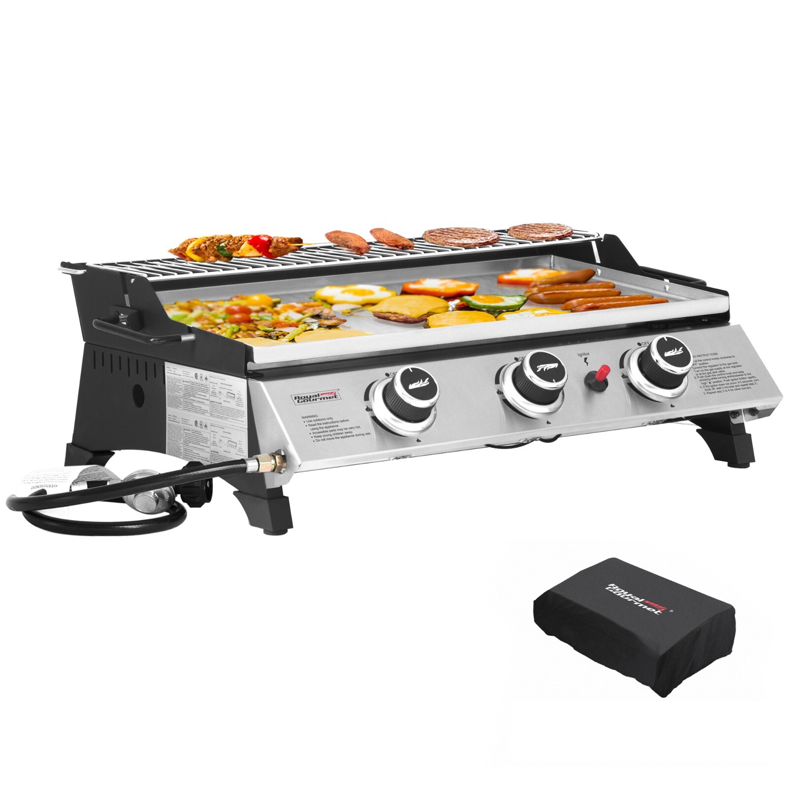 Royal Gourmet 24-Inch Tabletop Propane Griddle w/ Warming Rack & Two Handles gallery