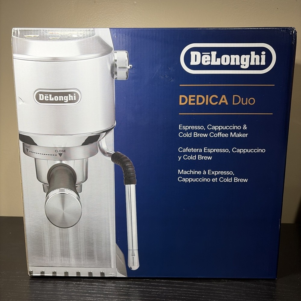 DeLonghi EC890m - Dedica Duo Compact Espresso Machine - Cold Brew Coffee Maker