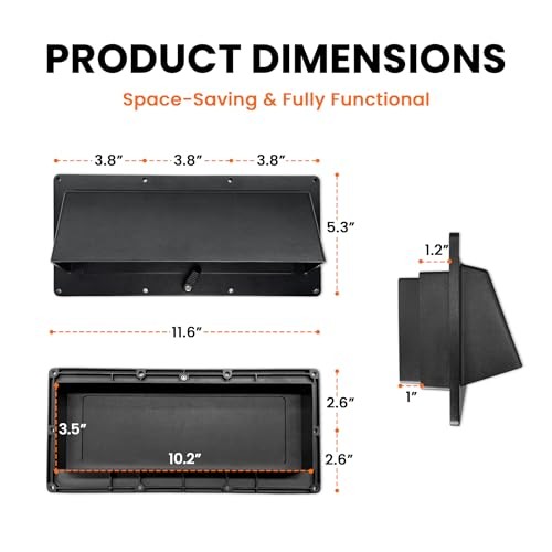 Aluminum RV Range Hood Vent Cover - Complete Kit with Waterproof Butyl Black gallery