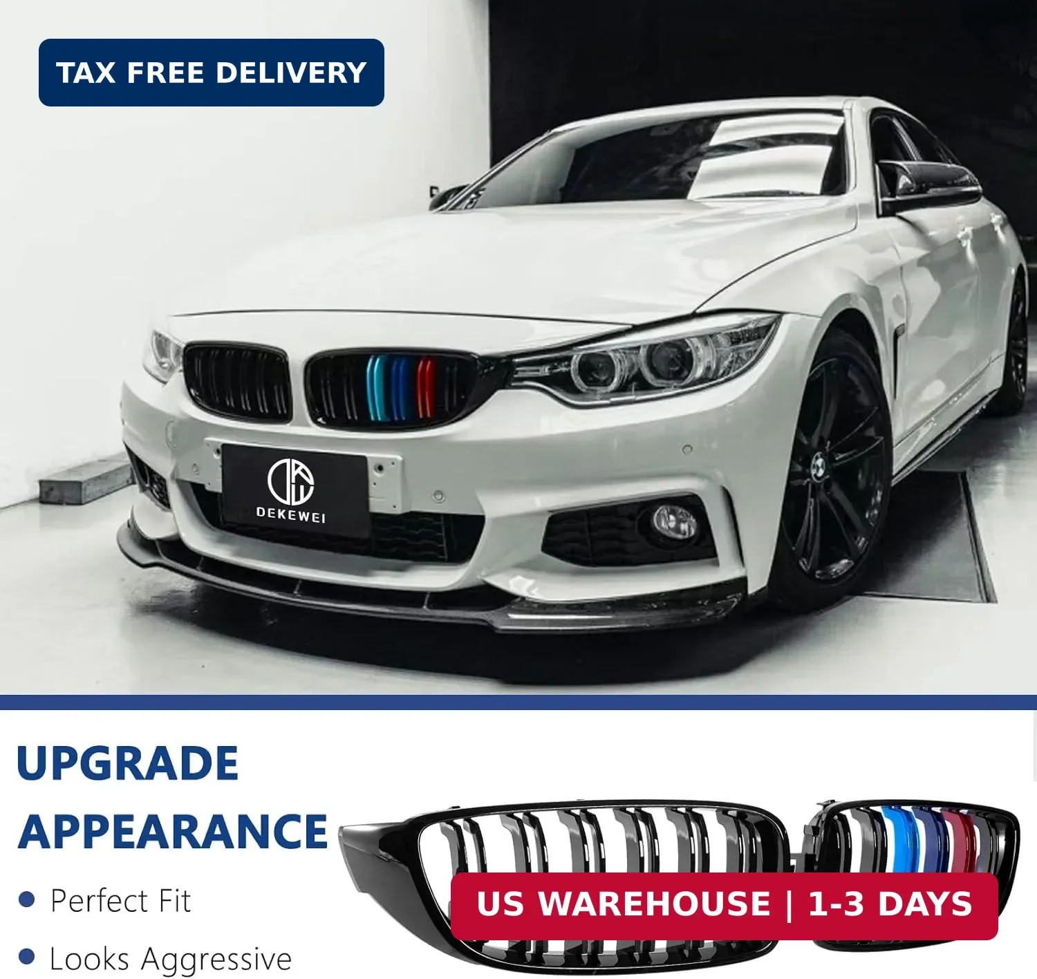 F32 Grille,Front Kidney Grille Grill Compatible for 4 Series F32 F33 F36 (2014-2 gallery
