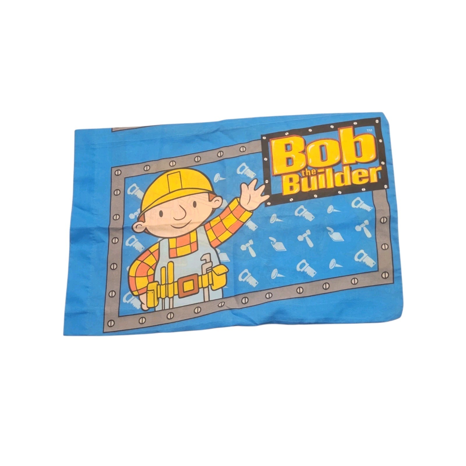 Vintage 2001 Double Sided Bob the Builder Pillow Case Standard Size Dan River gallery