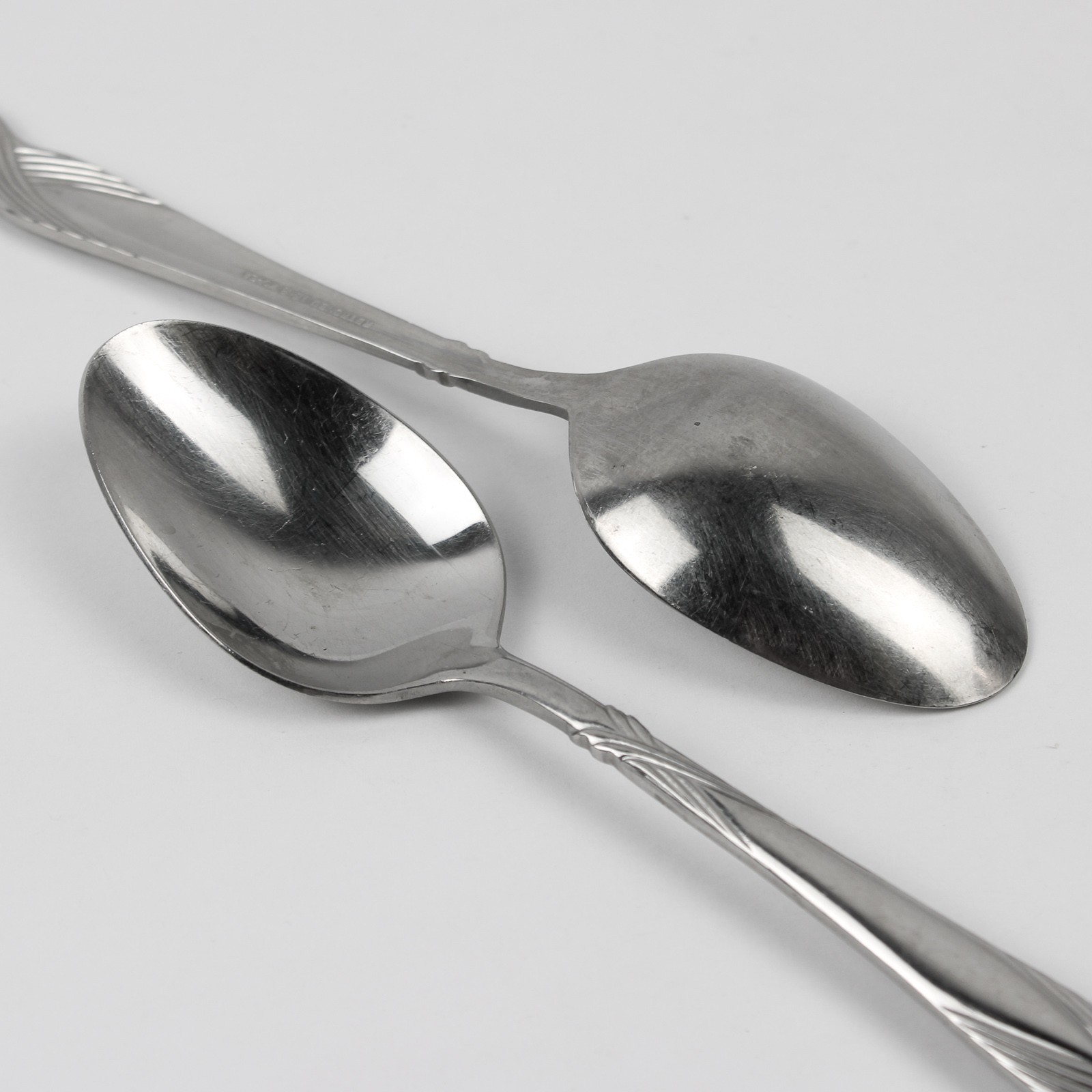 Set Of 6 Retroneu Octave Pattern 18/8 Stainless Oval Soup Spoons 7 Inches gallery