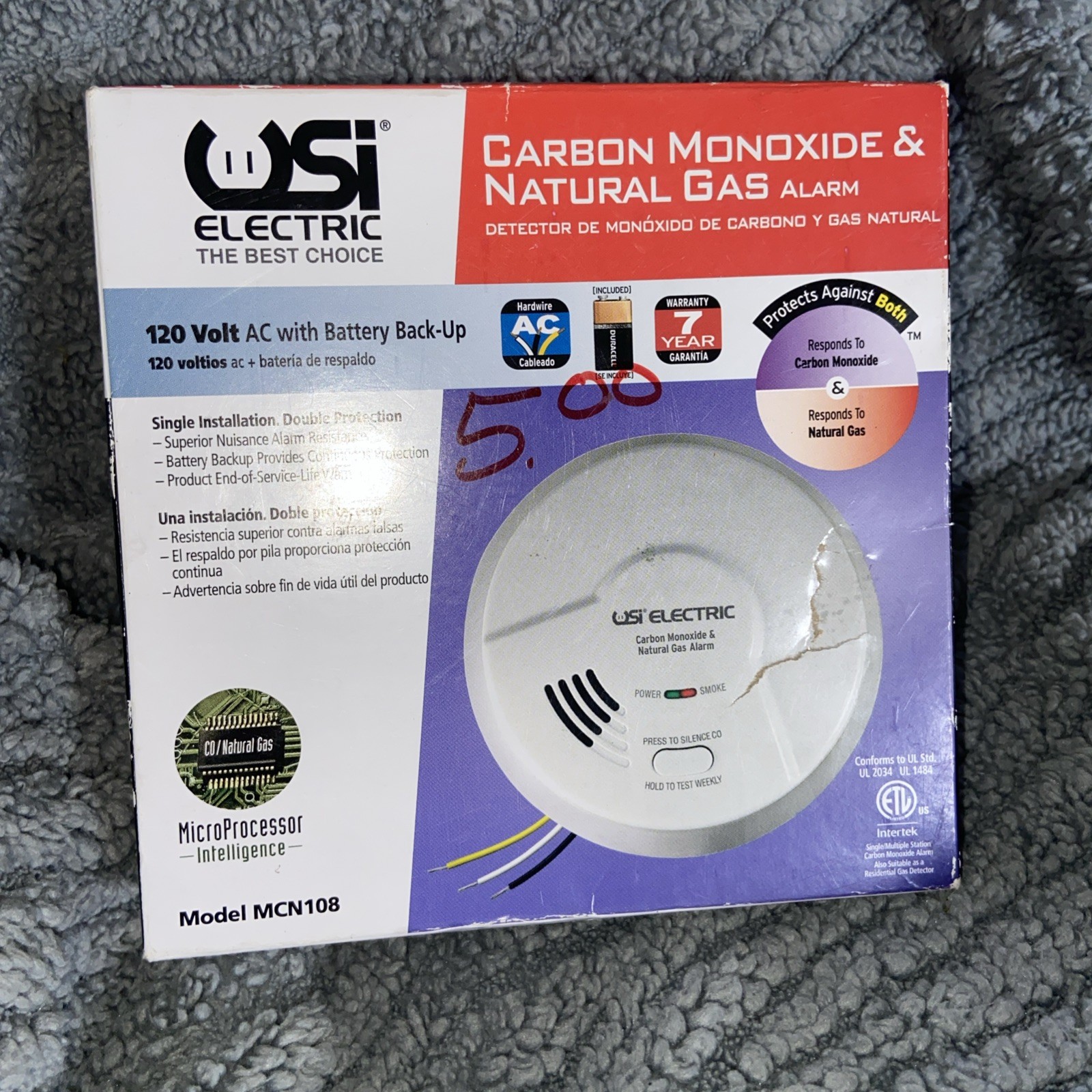 Two USI Electric Carbon Monoxide Natural Gas Alarm New In Box gallery