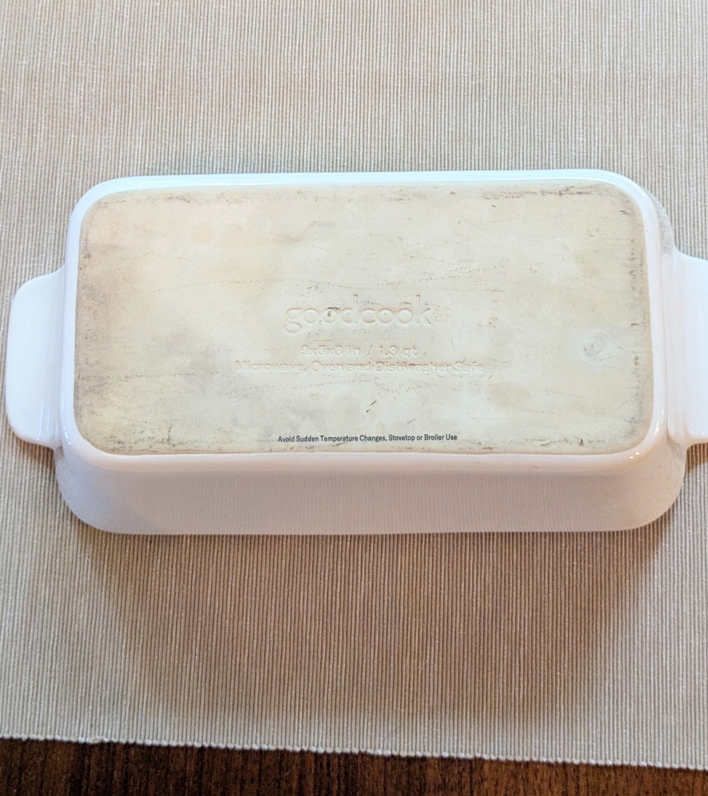 Goodcook White Loaf Pan Ceramic Standard Size 9x5x3 Inch gallery
