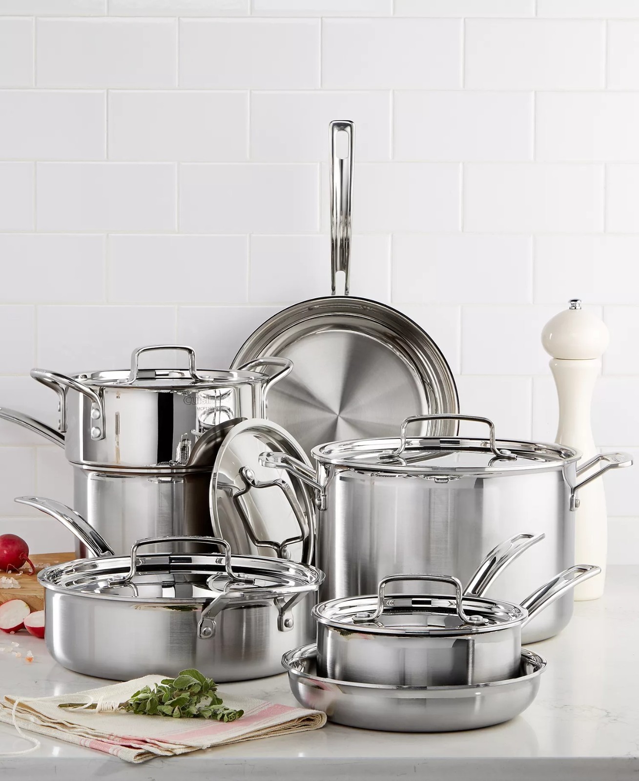 379$ Multiclad Pro Tri-Ply Stainless Steel 12-Pc.Cookware Set MCP-12N Steel gallery