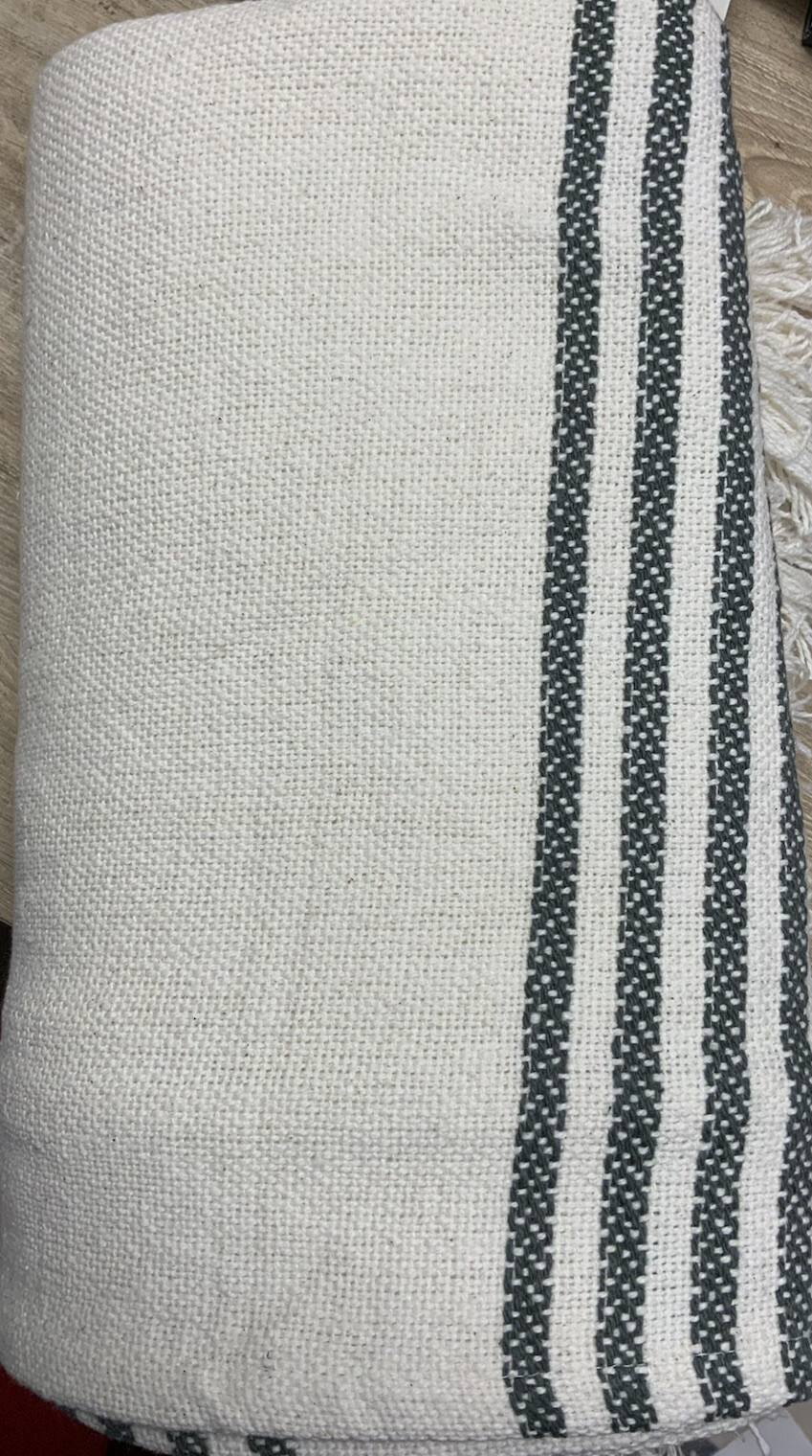 🏯 Foreside Handwoven Throw With Hand Tied Fringe 50x60” 🆕AS SHOWN‼️ gallery