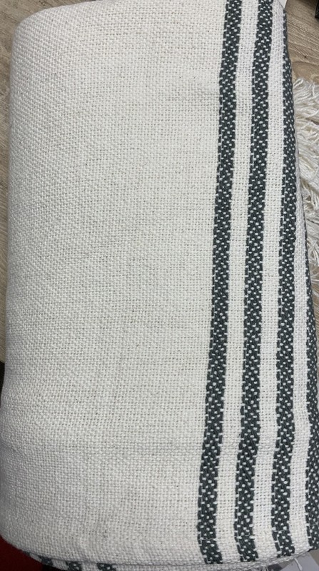 🏯 Foreside Handwoven Throw With Hand Tied Fringe 50x60” 🆕AS SHOWN‼️ gallery