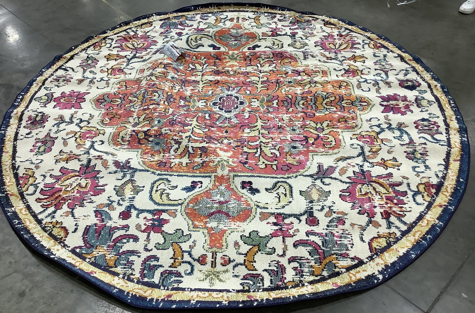 IVORY ORANGE 9'-0" x 9'-0" Broken Thread Rug Reduced Price 1172684431 MAD447A-9R gallery