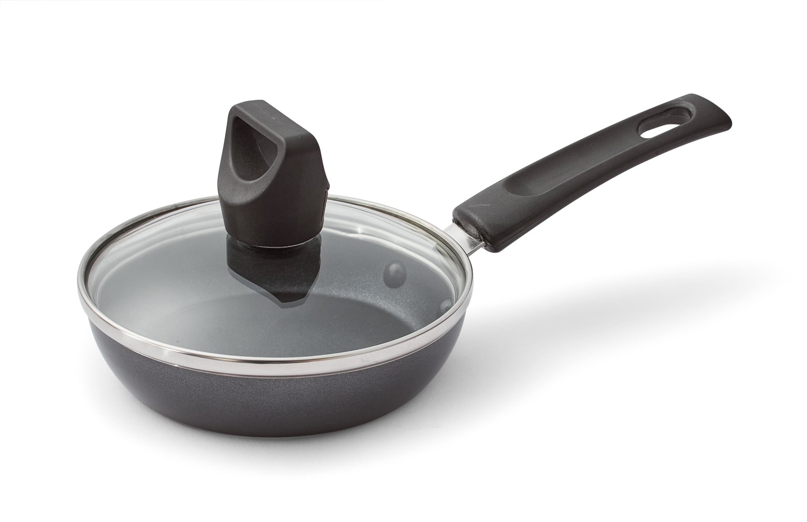 Easy Care Nonstick Cookware, Covered One Egg Wonder Fry Pan, 4.5 inch, Black gallery