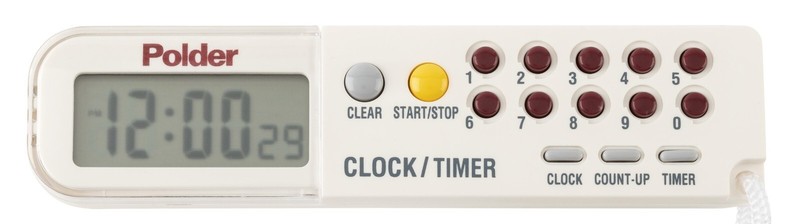 Polder 3-IN-1 Timer Clock & Stopwatch 898-90 Multi Function Tool w/ Lanyard NEW gallery