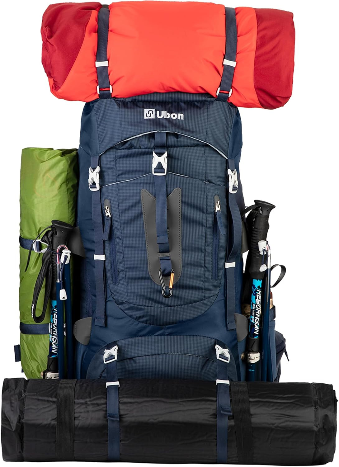 60L Internal Frame Hiking Backpack Waterproof Camping Backpack with Rain Cover 2
