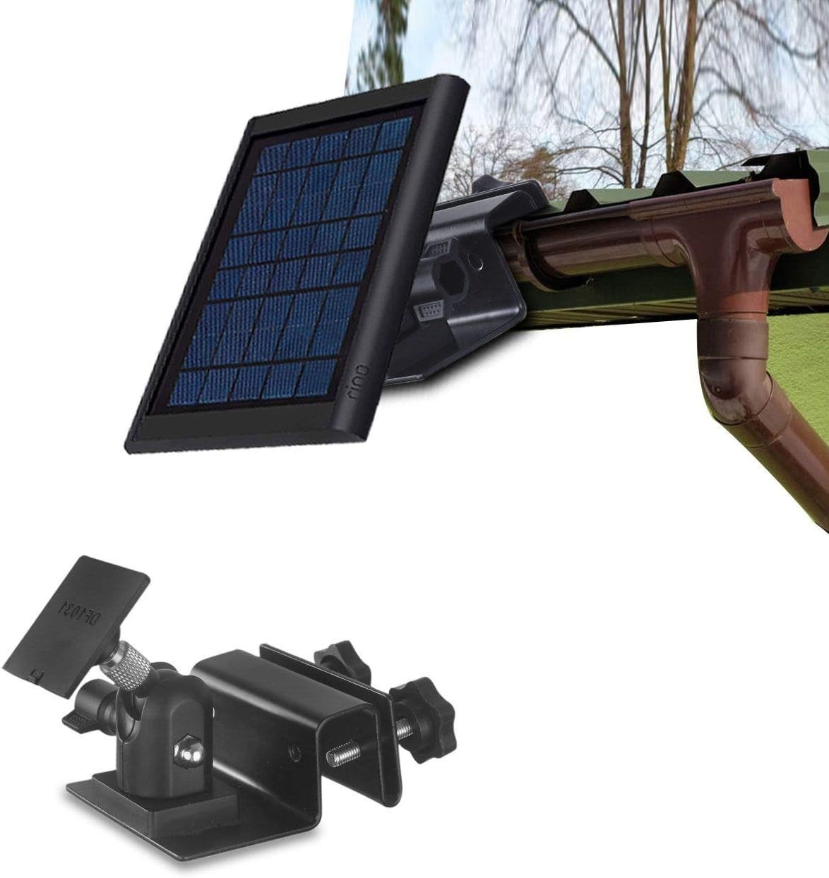 360-Degree Gutter Mount for Ring Solar Panels - Durable Aluminum Design gallery