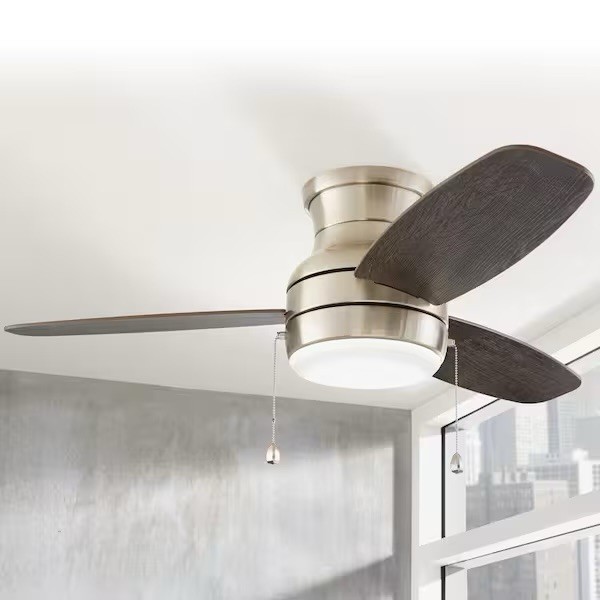 HomeDecoratorsCollection Ashby Park 44in LED Brushed Nickel Ceiling Fan gallery