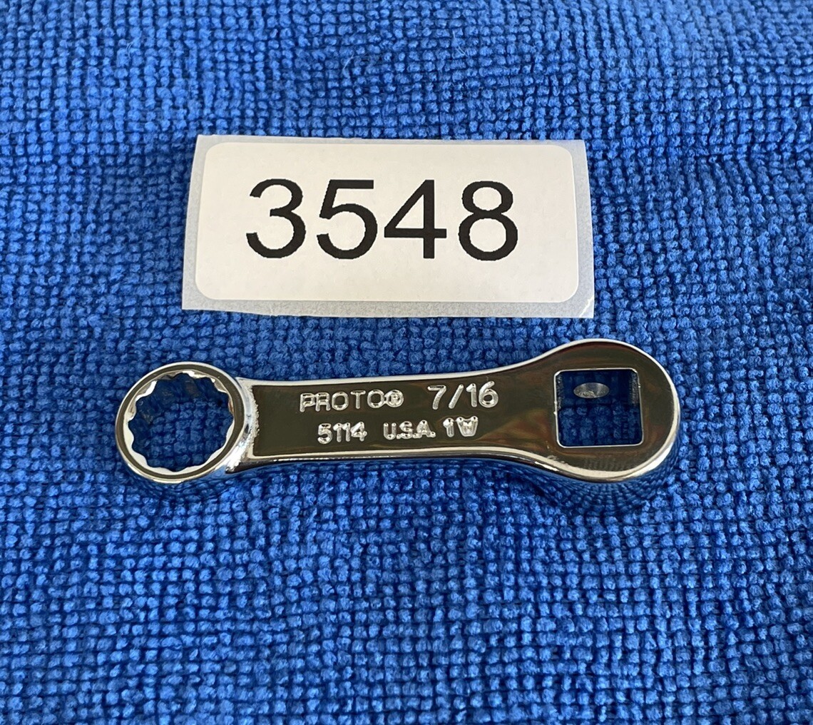 Proto J5114 7/16" Box End Torque Adapter, 3/8" Drive Crowfoot Wrench gallery