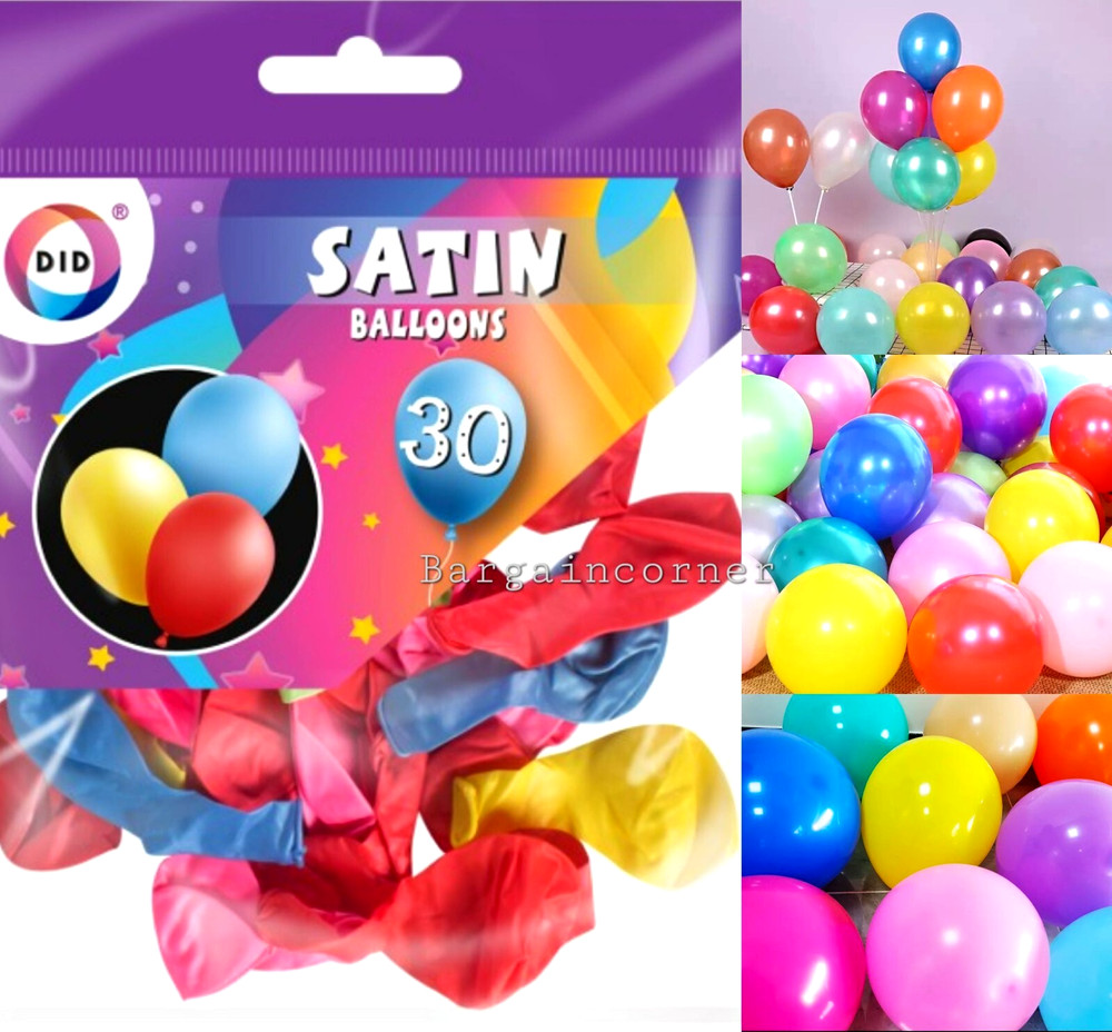 Latex Balloons Assorted Colours Birthday Wedding Party Satin Balloon CE Approved