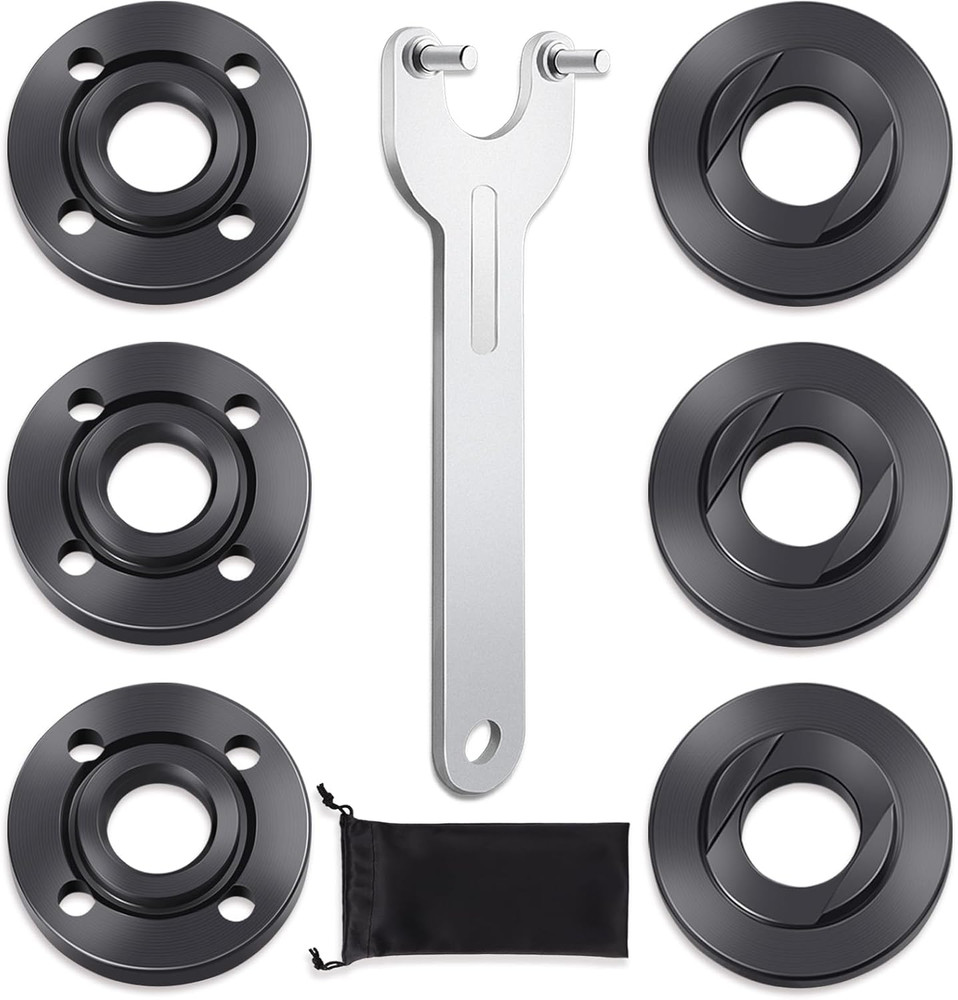 7PCS Angle Grinder Nut Angle Grinder Flange Wrench, Premium Flange Metal Lock Nu