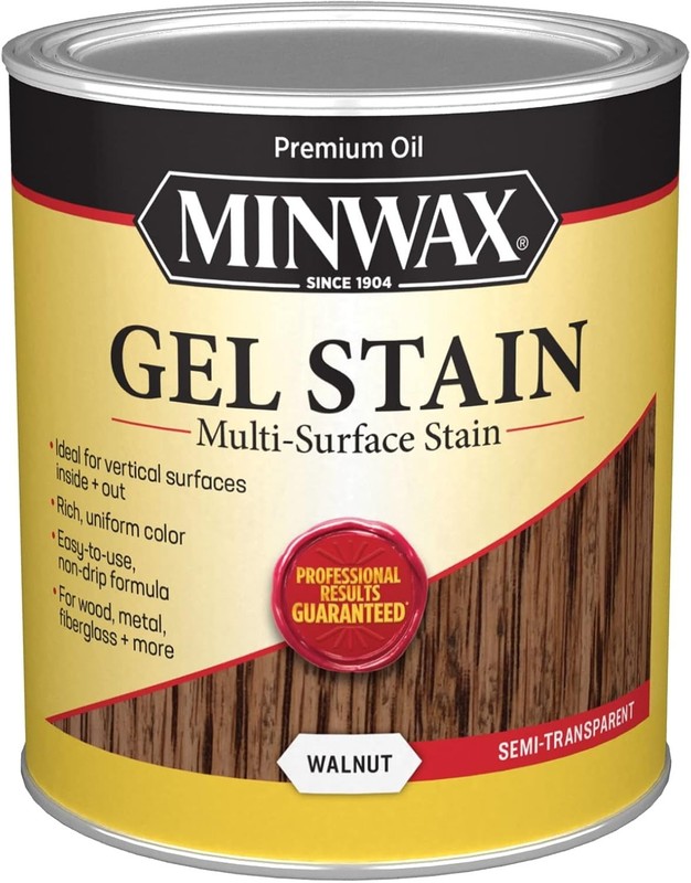 Walnut Gel Stain Quart - Non-Drip Formula gallery