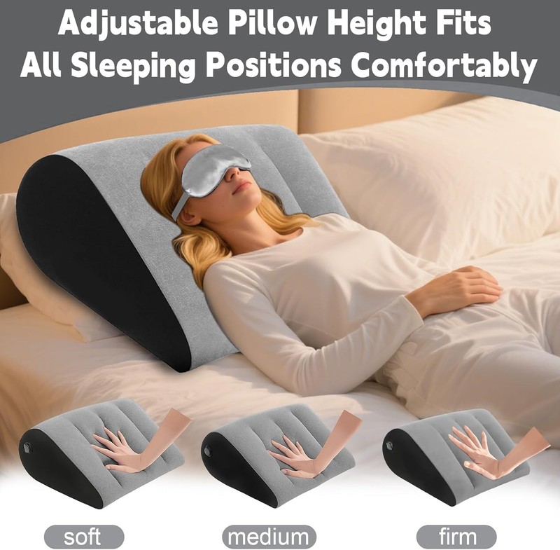 Elevating Pillow with Sleep Mask, Bed gallery