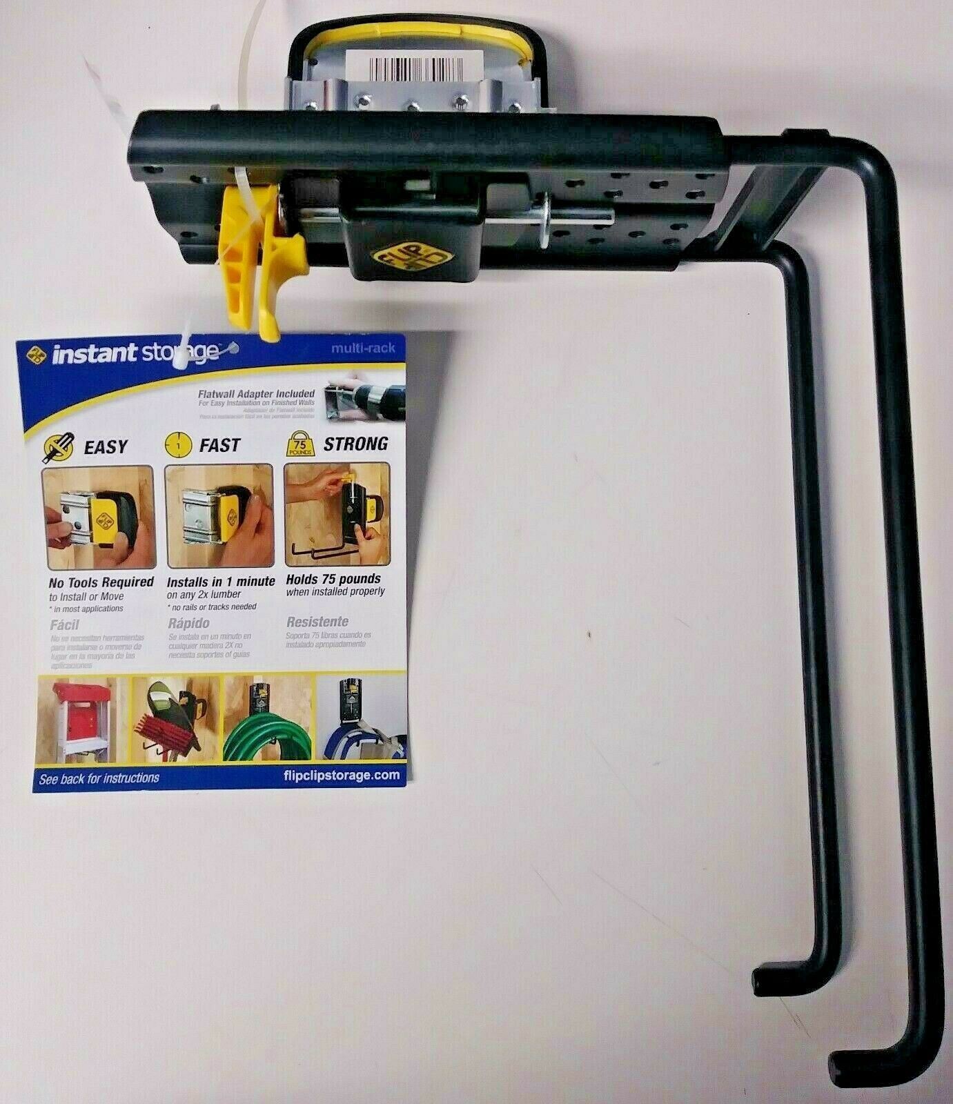 FlipClip 66916FC1 Storage Rack Multi Rack Hose Bike Ladder 75 lb. gallery