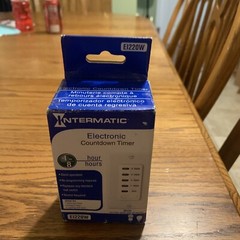 Intermatic Ei220w Electronic Timer,1-2-4-8-Hr,Spst,120 V