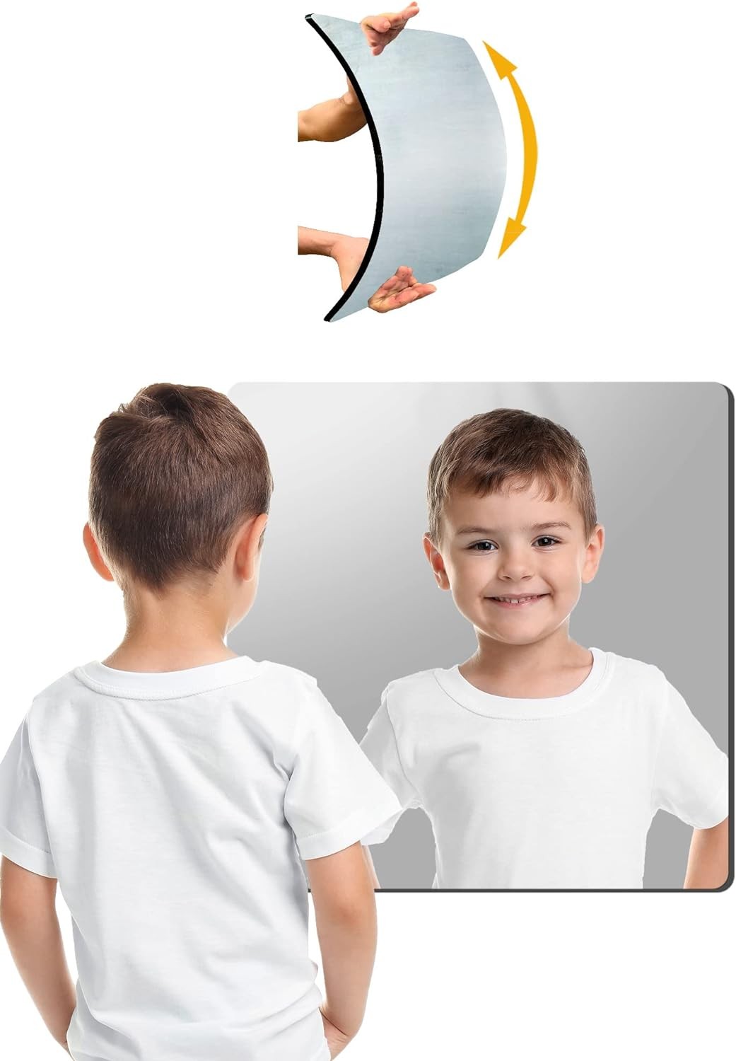 Unbreakable Plexiglass Acrylic Mirror for 8"L x 8"W, Silver gallery