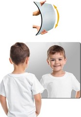 Unbreakable Plexiglass Acrylic Mirror for 8"L x 8"W, Silver