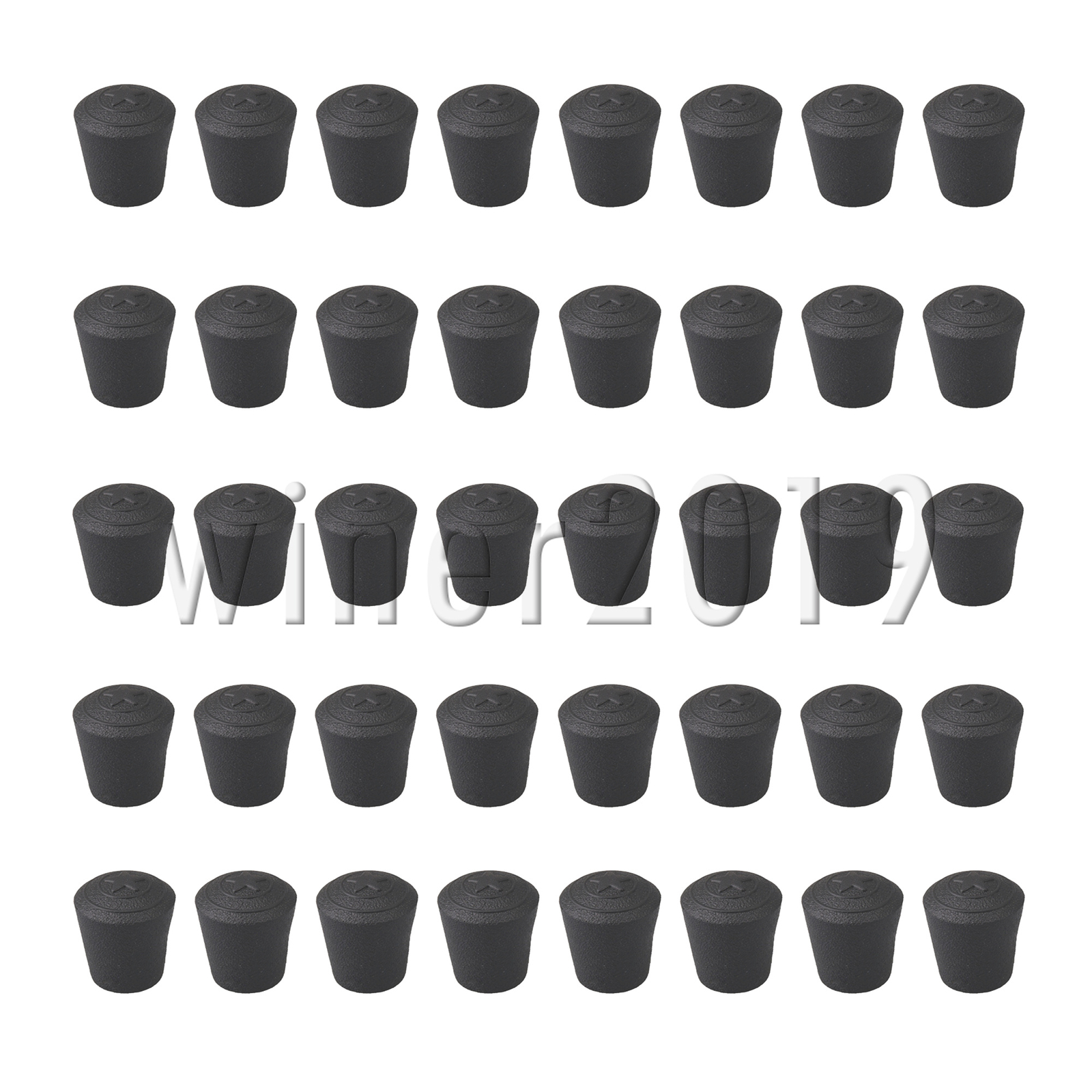 Rubber Table Chair Leg Tips Caps Arc Bottom Shape 0.39x0.82x0.08inch Pack of 40 gallery