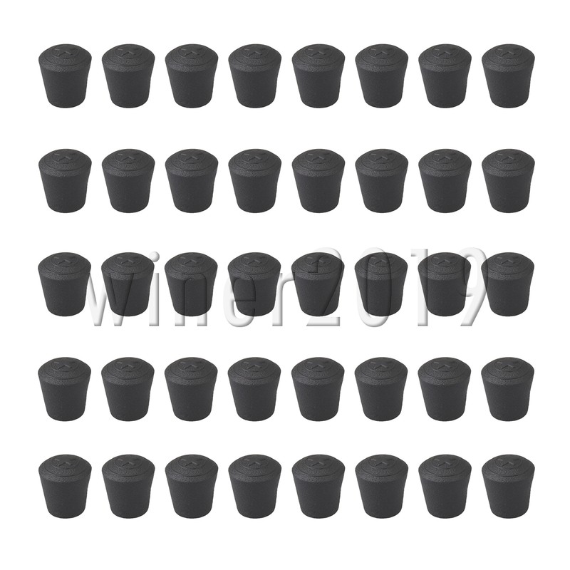 Rubber Table Chair Leg Tips Caps Arc Bottom Shape 0.39x0.82x0.08inch Pack of 40 gallery