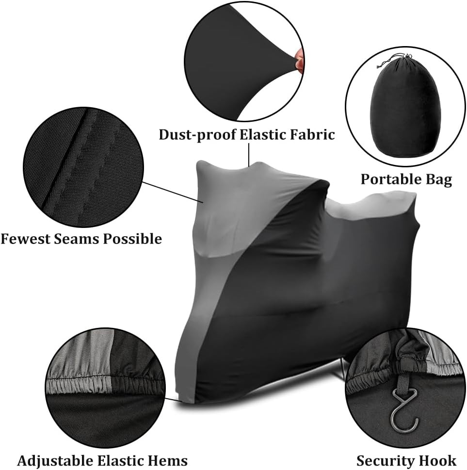 WinPower Indoor Motorcycle Cover, Soft Stretch Elastic XL(96 x 41 x 49 inches) gallery