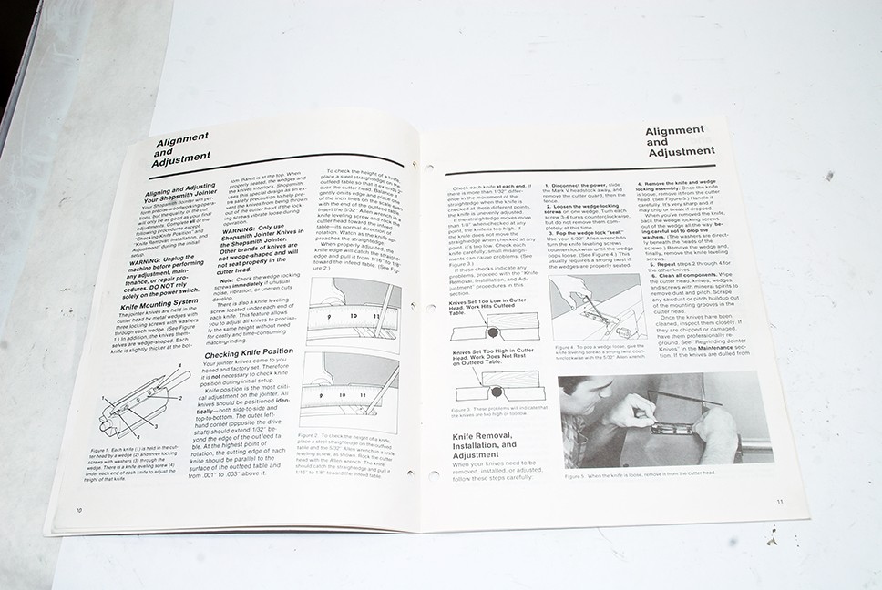 ShopSmith Original User Manual - 4 Inch Jointer, 31 pages (Black &White) gallery
