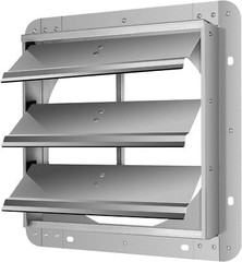 iPower 12″/14″/16″/18″/20” Square Automatic Gravity Shutter Louver Vent, Silver