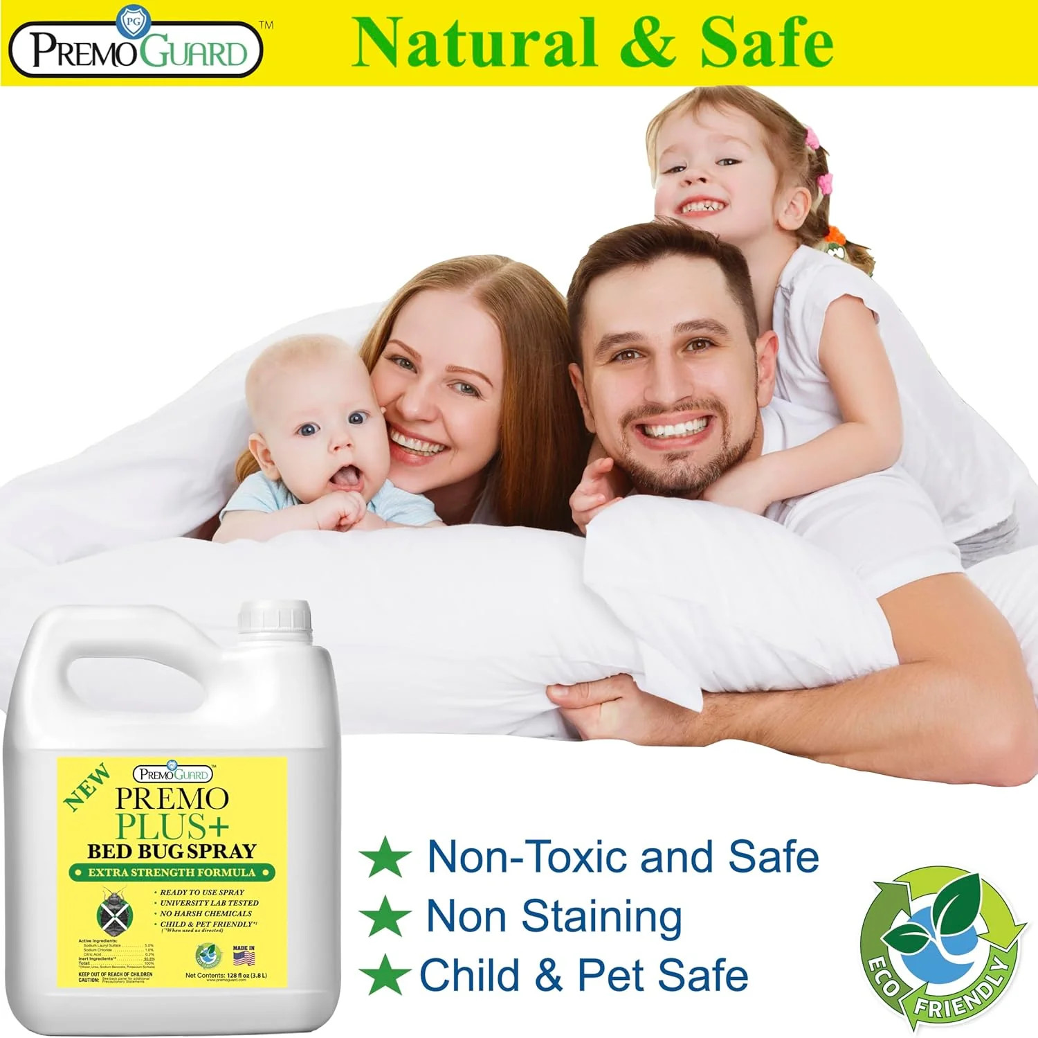 Bed Bug Plus - 128 oz - All Natural Non-Toxic - By Premo Guard gallery