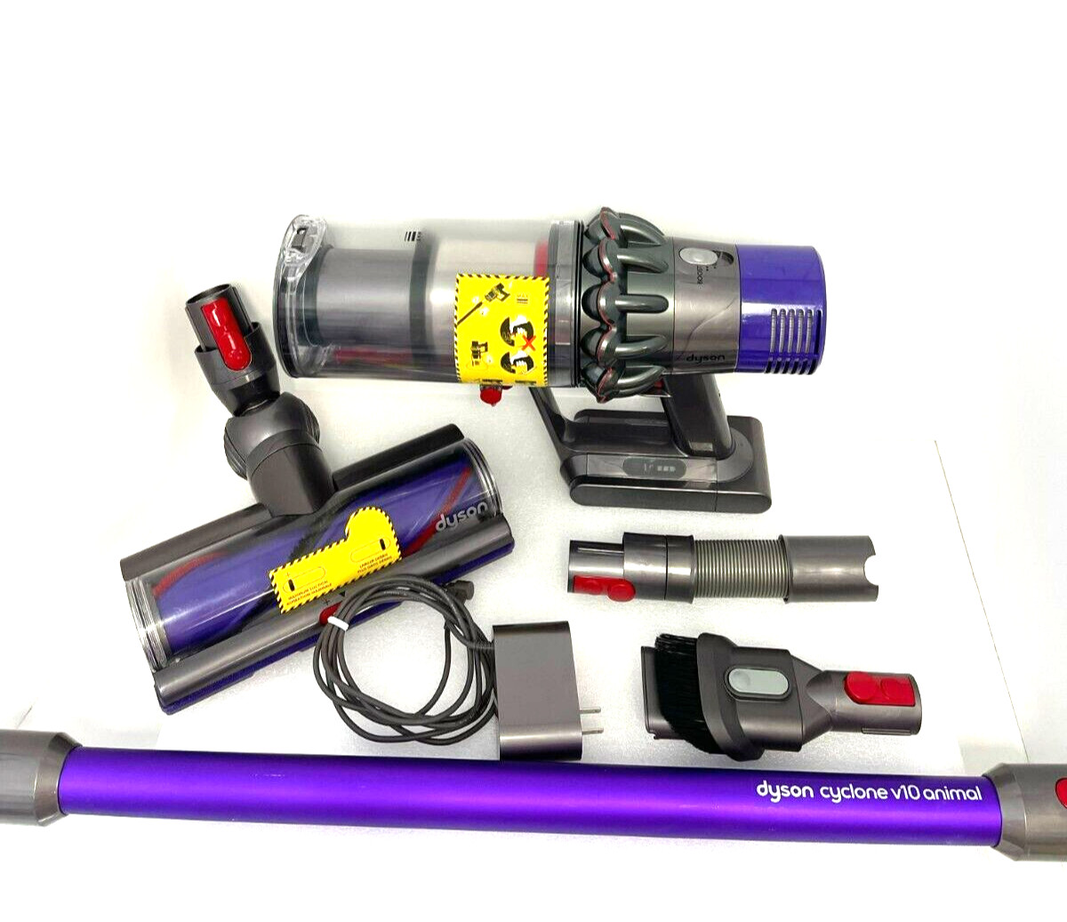 Dyson V10 Stick Vacuum Cleaner with Purple Tube Torque Drive Head gallery