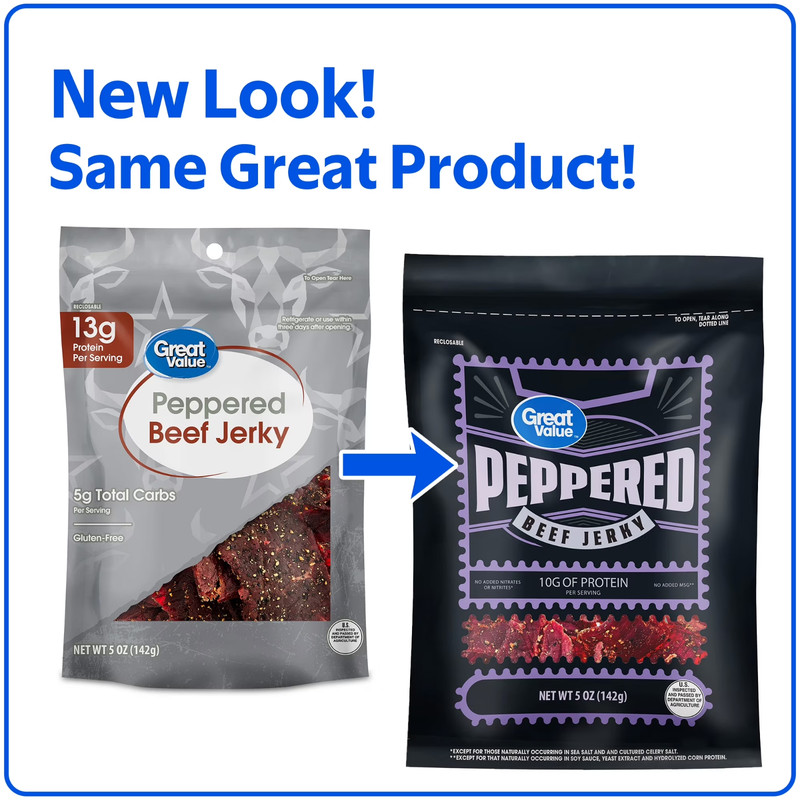 Great Value Peppered Beef Jerky, 5 Oz... Free Shipping gallery