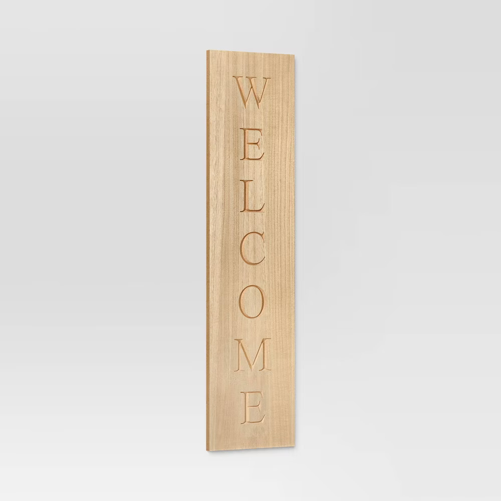 40"x10" Reversible Wood Leaner - Threshold: Farmhouse Style MDF Vertical gallery