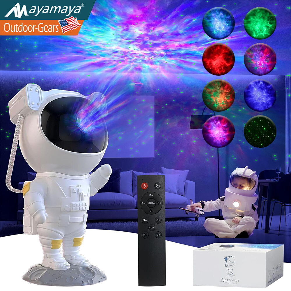 Astronaut Night Light Lamp Starry Galaxy Projector Space Nebula Star w/Remote gallery