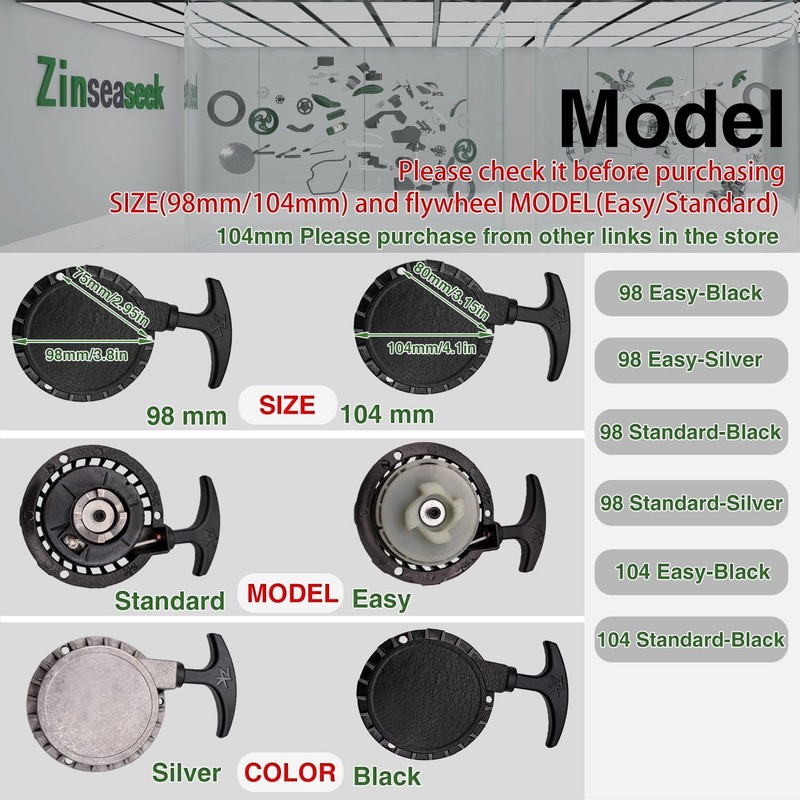 98mm Easy Recoil Pull Starter Start fit for 43cc 47cc 49cc 2 Stroke 50cc 63cc 70 gallery