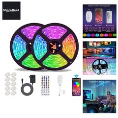 ALED LIGHT Bluetooth LED Strip, 10M 2x5m 32.8Ft Waterproof RGB 5050 LED S…