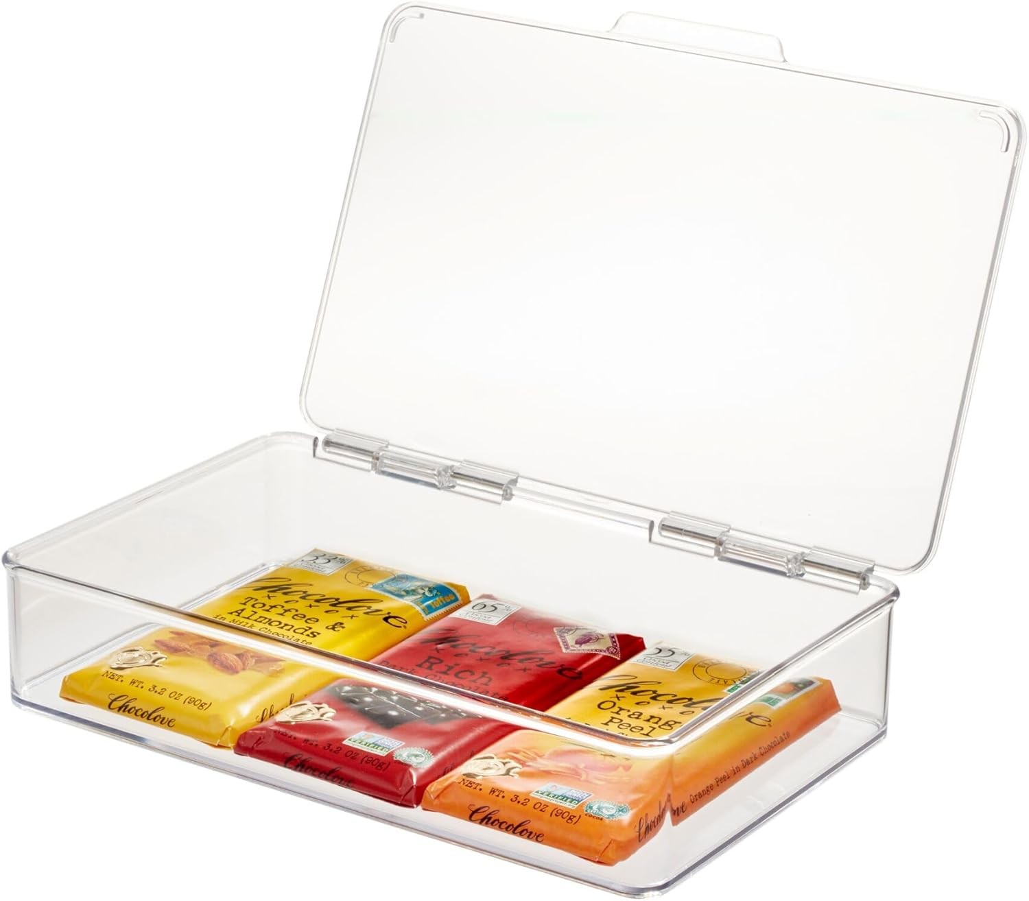 Kitchen Binz BPA-Free Plastic Stackable Organizer Box with Lid -, Clear gallery