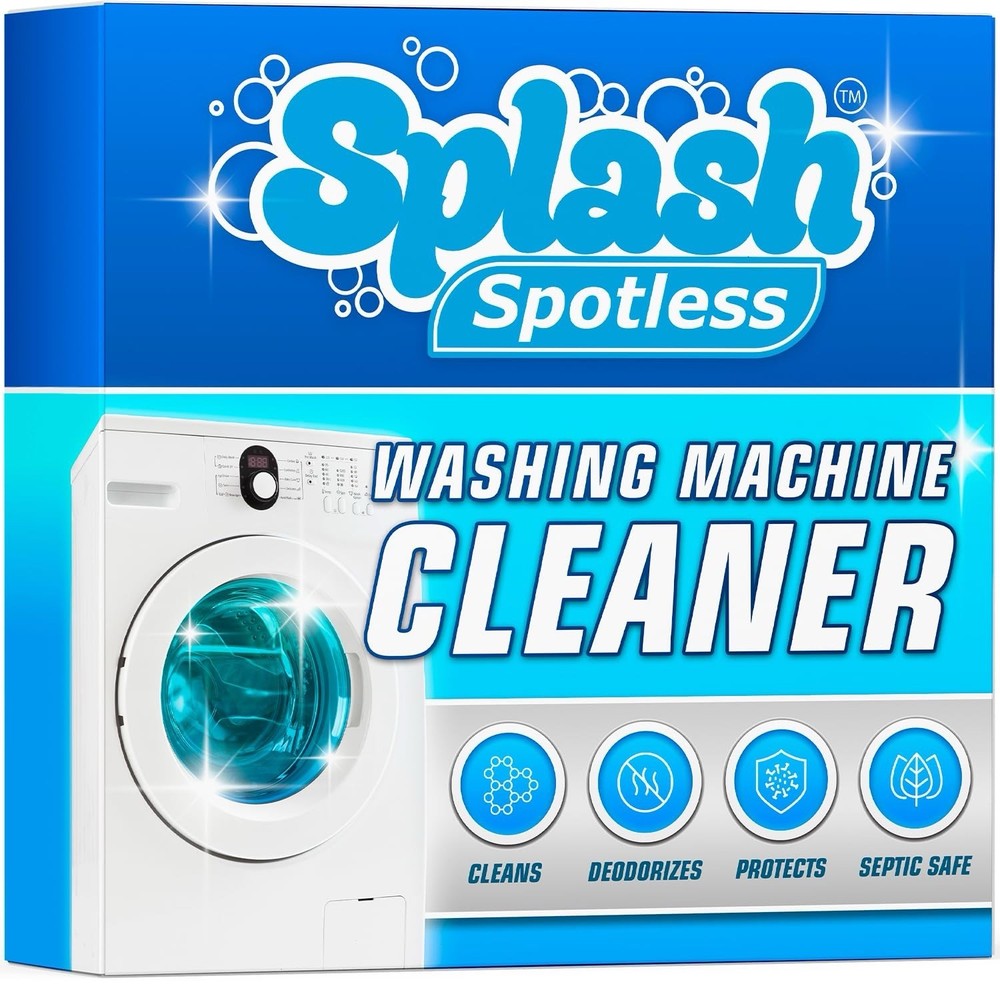 Splash Spotless Washing Machine Cleaner for HE Front Load & Top Load Washers