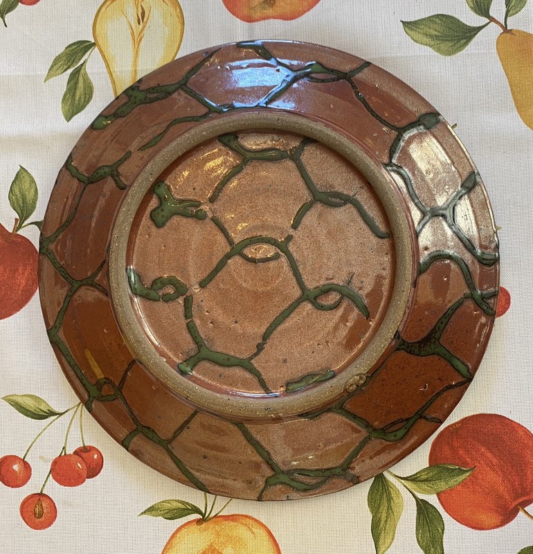 Simon Pearce Redware Pottery 12" Plates Custom Made in Vermont Never Used gallery