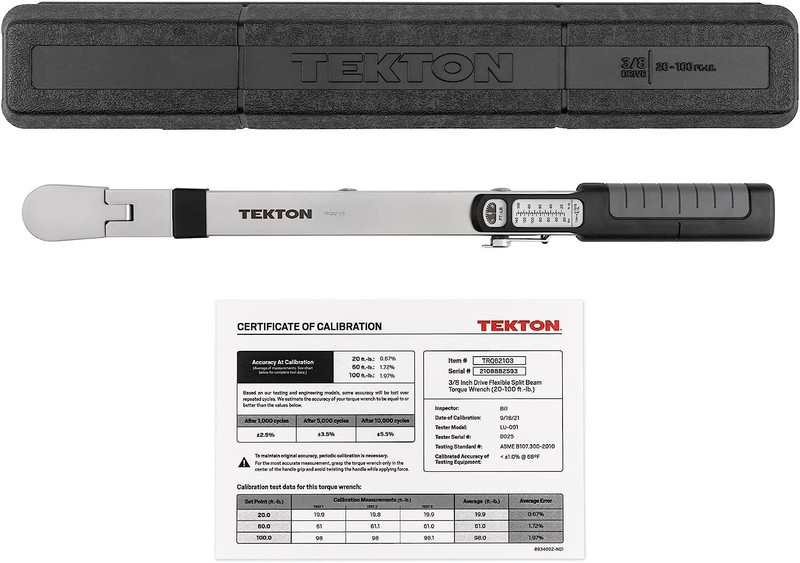 3/8 Inch Drive 72-Tooth Split Beam Torque Wrench (20-100 ft.-lb.) gallery